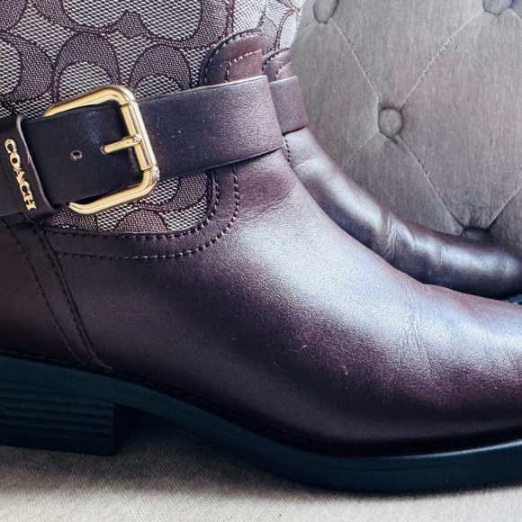 Coach Extended Calf Riding Boot In Signature Jacquard - Picture 3 of 7